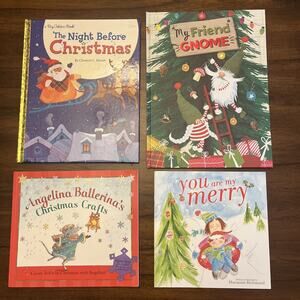 Childrens Christmas Lot Of 4 Books For Holiday Traditions Story-time And Crafts